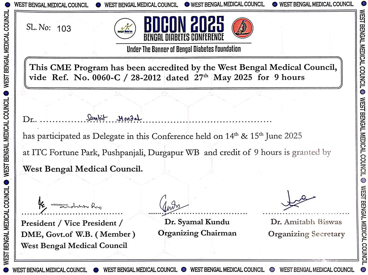 Dr Sambit Mondal treating patient in Bankura clinic