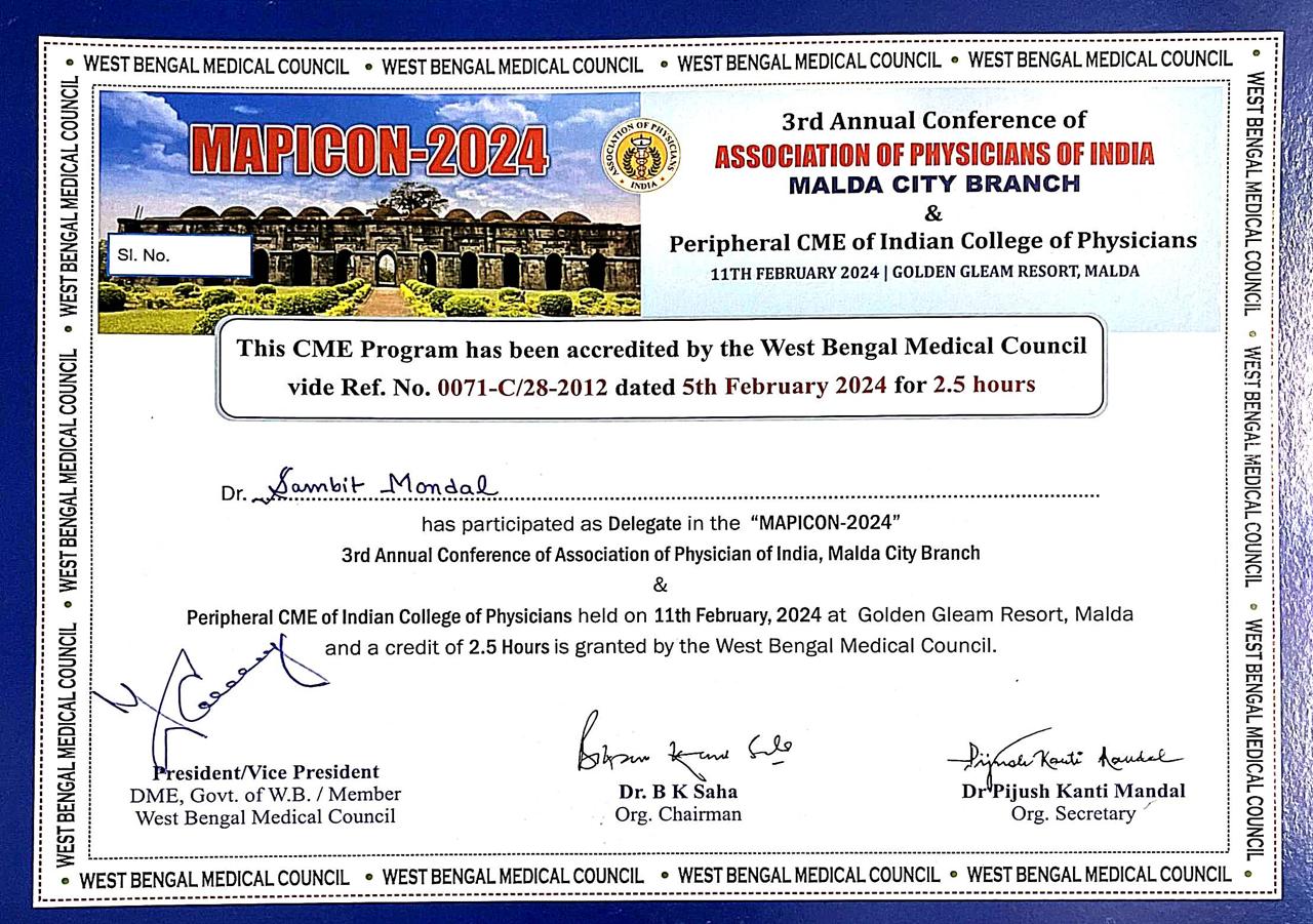 Dr Sambit Mondal treating patient in Bankura clinic