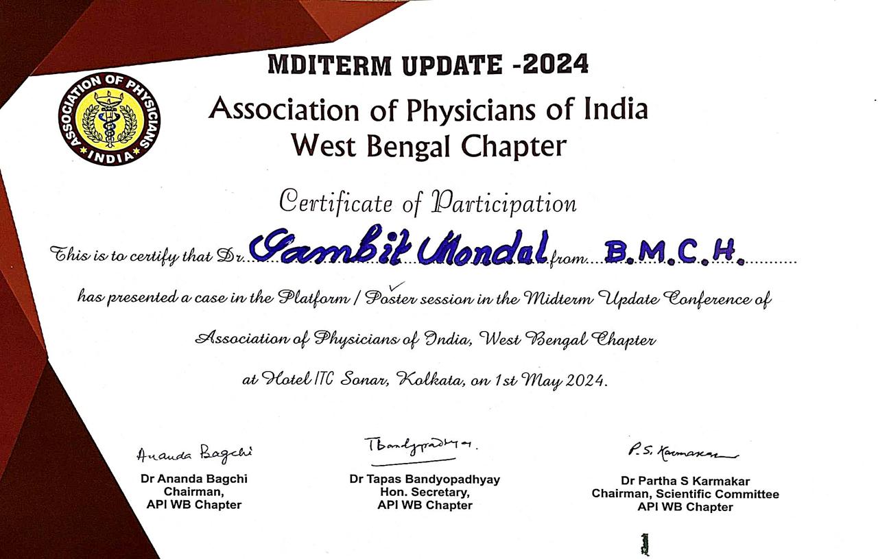 Dr Sambit Mondal treating patient in Bankura clinic