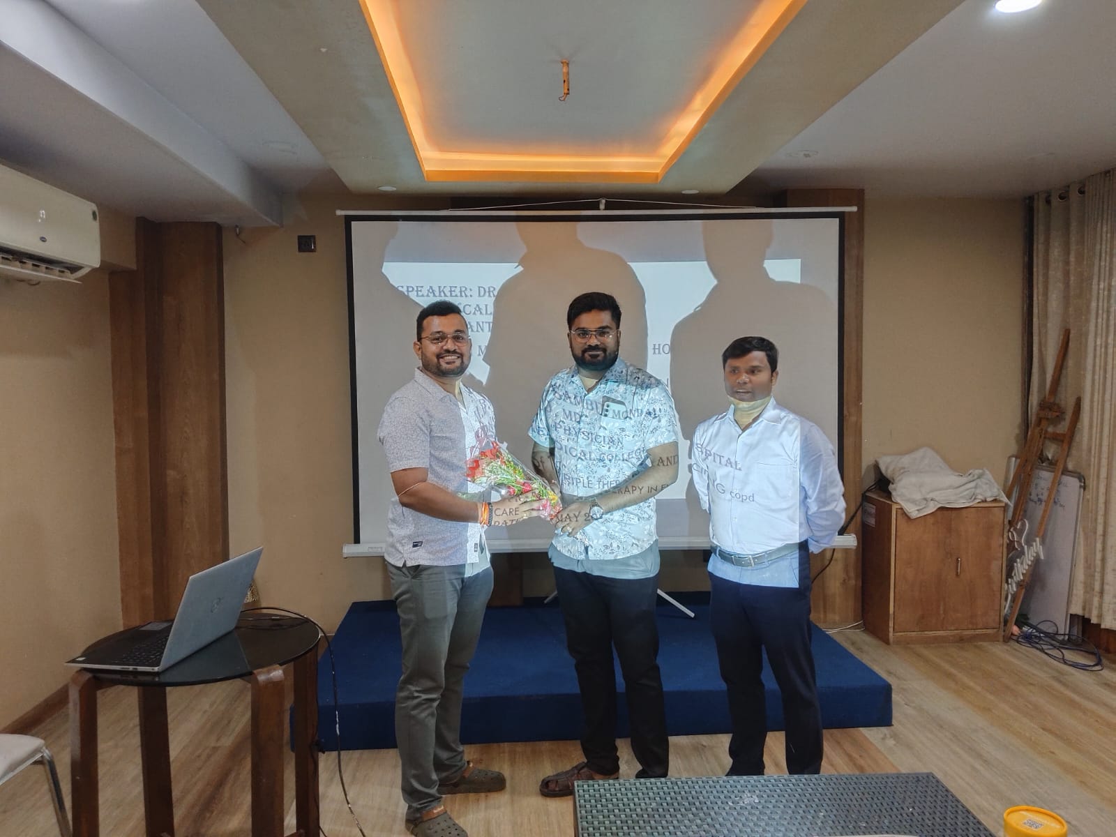 Dr Sambit Mondal treating patient in Bankura clinic