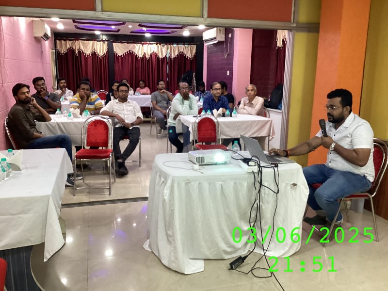 Dr Sambit Mondal treating patient in Bankura clinic